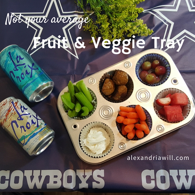 Not your average fruit and veggie tray for tailgating and main