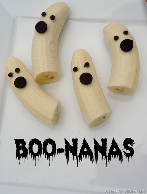 Bananas boo nanans Community Post: 26 Healthy Halloween Snack Hacks